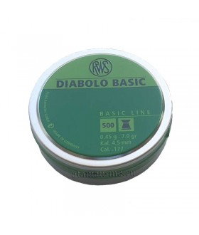Пули пневматические RWS Diabolo Basic 4,5 мм 0,45 грамм (500 шт.)